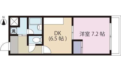 グランヒル7(1DK/4階)の間取り写真