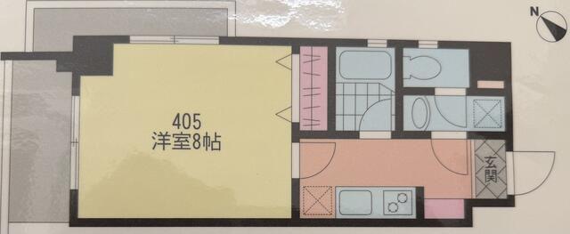 京成本線 青砥駅 徒歩3分 6階建 築22年(1K/4階)の間取り写真