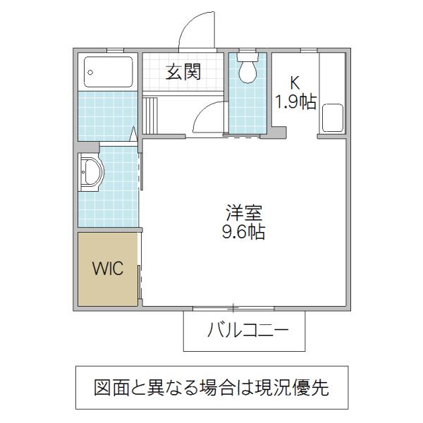UNJOUR(1K/1階)の間取り写真