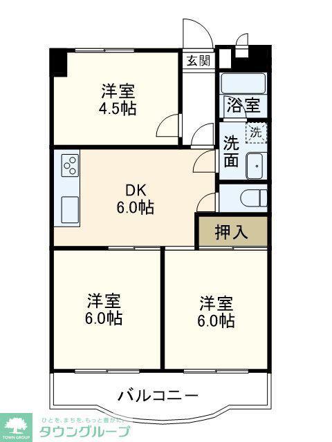 高正ハイツ(3DK/2階)の間取り写真