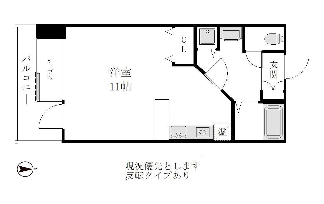 ウィンベル東館(ワンルーム/3階)の間取り写真