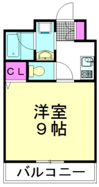ハーモライト和光(1K/3階)の間取り写真