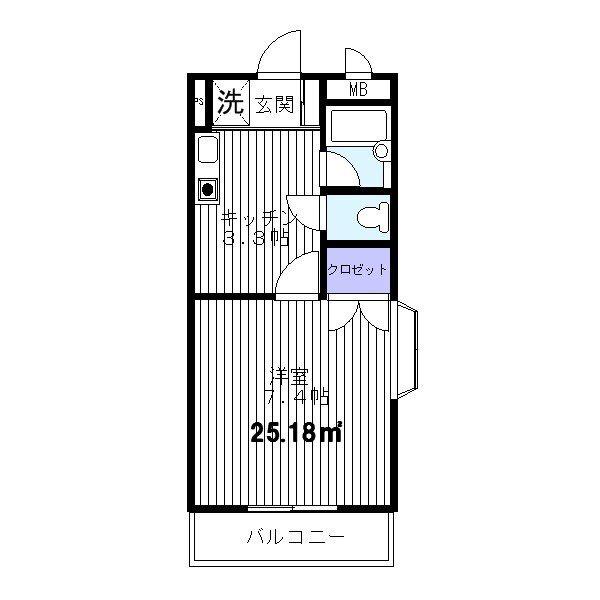アビタ池上(1K/2階)の間取り写真