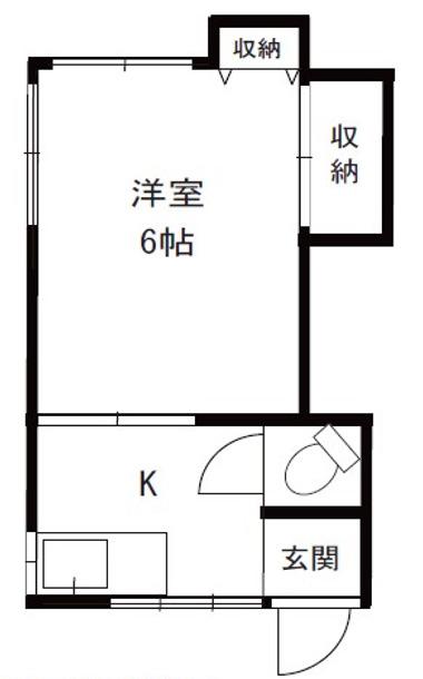 青木荘(1K/1階)の間取り写真