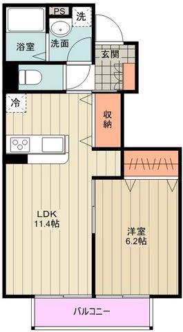 M.STAGEII(1LDK/1階)の間取り写真