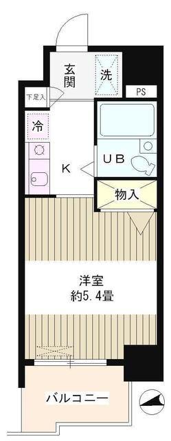 フォレスタ御苑前(ワンルーム/2階)の間取り写真