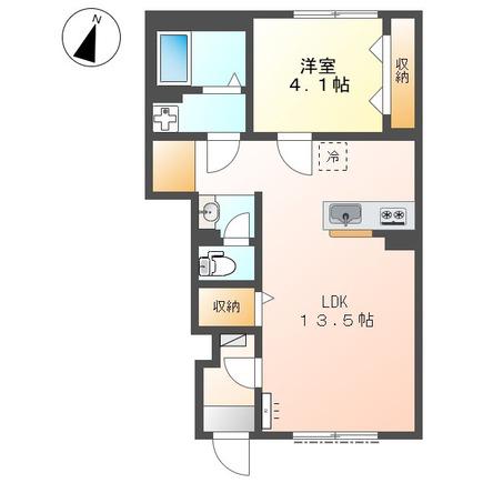 レオ グランツ 2(1LDK/1階)の間取り写真