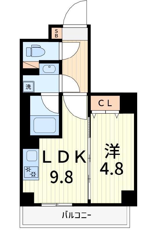 アイル プレミアム東京西新井(1LDK/2階)の間取り写真