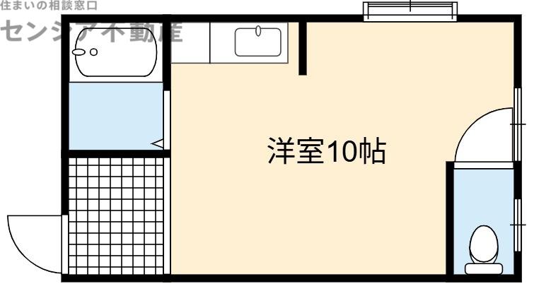 リブ赤松(ワンルーム/2階)の間取り写真