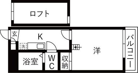 メゾンセイワ石橋(1K/3階)の間取り写真