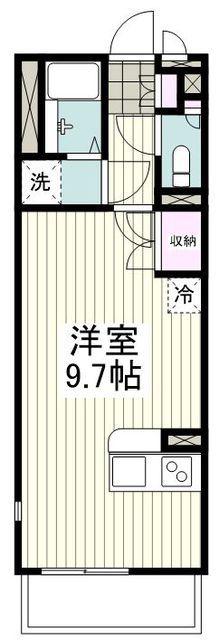 ミランダマチュレ池谷(ワンルーム/2階)の間取り写真