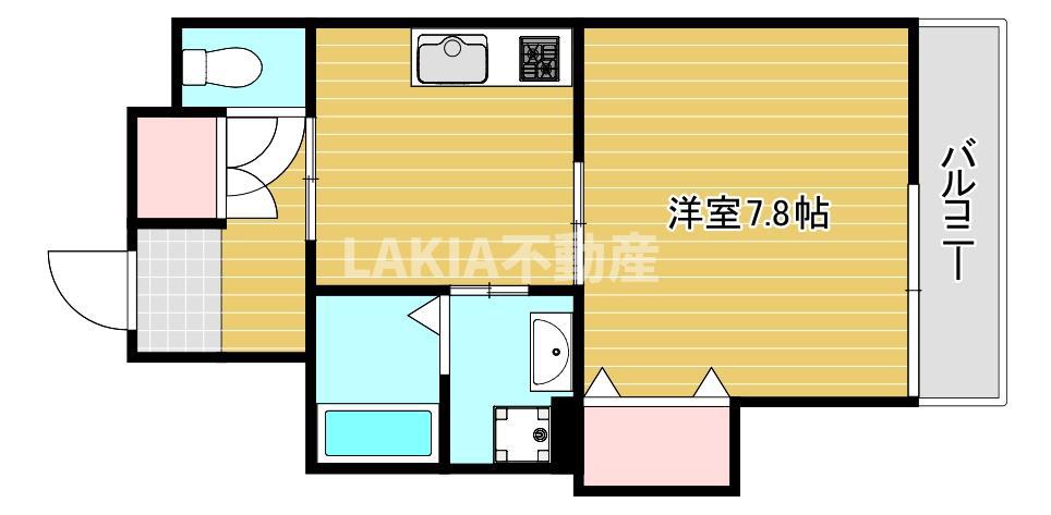 西今川共同(1K/3階)の間取り写真