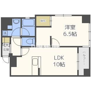 CITY SPIRE難波グレイス(1SLDK/10階)の間取り写真
