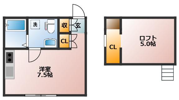 PRIMA FELICE(ワンルーム/1階)の間取り写真