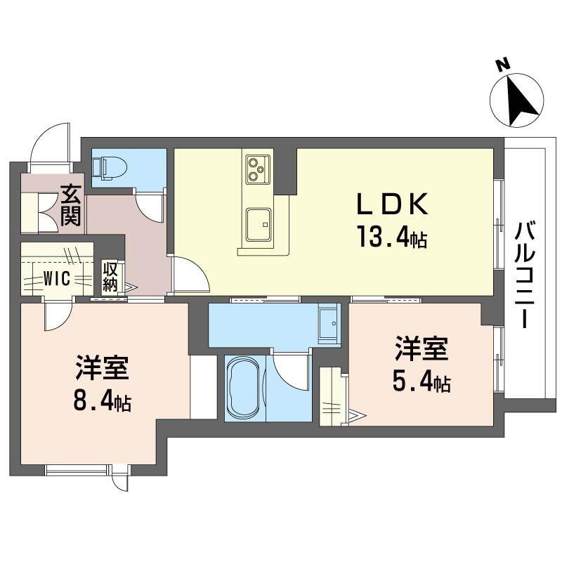 エフボーテ(2LDK/2階)の間取り写真