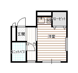 ピュア・エフェシャンシー(ワンルーム/3階)の間取り写真