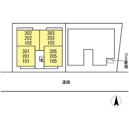 オークスさがみ野(ワンルーム/3階)の間取り写真