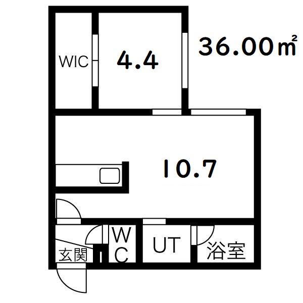 HOPE植物園(1LDK/3階)の間取り写真