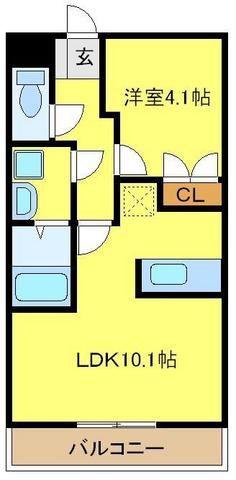 ボーヤハイム(1LDK/1階)の間取り写真