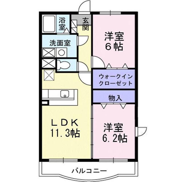 サイエンス TSUKUBA(2LDK/3階)の間取り写真