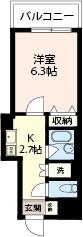 エスティメゾン神田(1K/11階)の間取り写真