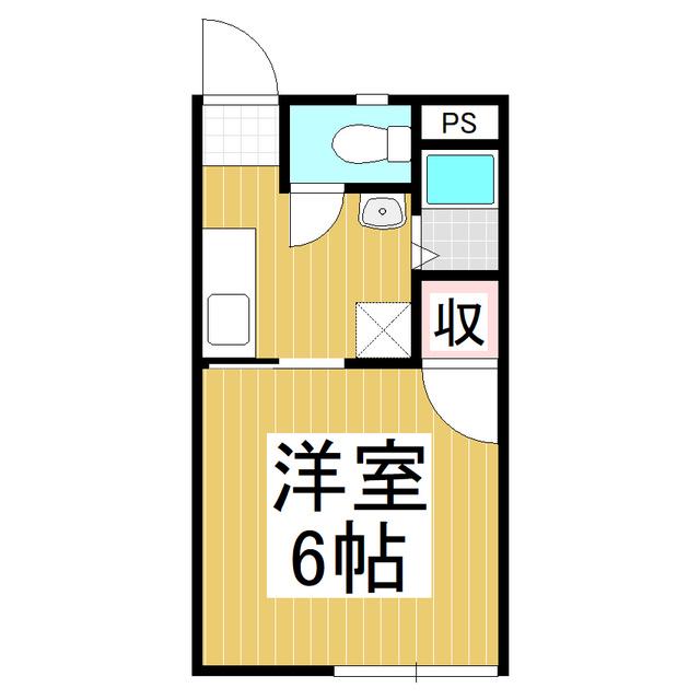 THコーポ(1K/2階)の間取り写真