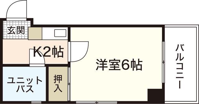 メゾン南竹屋(1K/5階)の間取り写真