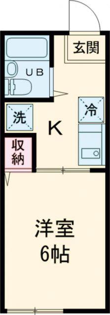 シティーハイムパルメII(1K/1階)の間取り写真