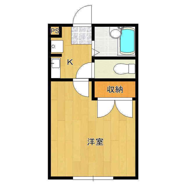 メゾンラピスII(1K/1階)の間取り写真