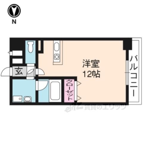 ライラックス(1K/7階)の間取り写真