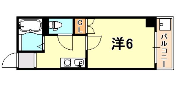 VIVANT青木(1K/5階)の間取り写真
