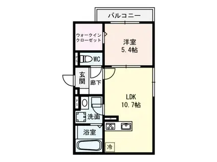 NUKATA COLN NORD(1LDK/1階)の間取り写真