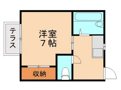 グリーンハウス(1K/2階)の間取り写真