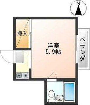 アクロ一ツ橋(ワンルーム/3階)の間取り写真