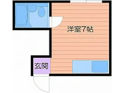 大宝上本町レッドハイツ(ワンルーム/4階)の間取り写真