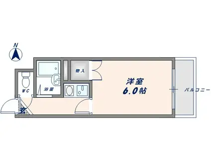 オーナーズマンション友井(1K/5階)の間取り写真