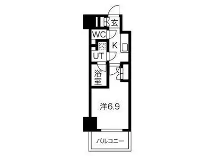 エグゼ北大阪(1K/8階)の間取り写真