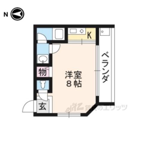 共栄ハイツ(1K/2階)の間取り写真