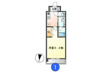 S-FORT名駅南五丁目(1K/9階)の間取り写真