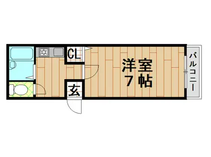 サンライフ近江堂(1K/2階)の間取り写真