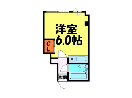 ティアラ宝塚(ワンルーム/6階)の間取り写真