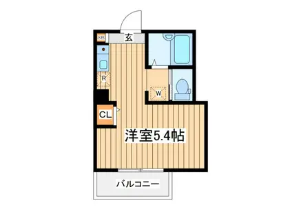 メルディア番田(ワンルーム/2階)の間取り写真