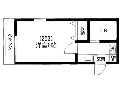 ニュートラッドハウス(1K/2階)の間取り写真