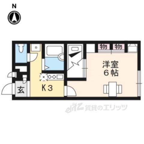 レオパレスウエスタン(1K/2階)の間取り写真