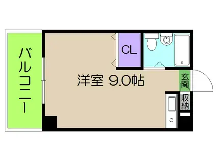 コンフォール朝倉(ワンルーム/3階)の間取り写真