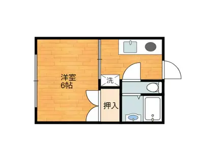 コーポラス光A(1K/1階)の間取り写真