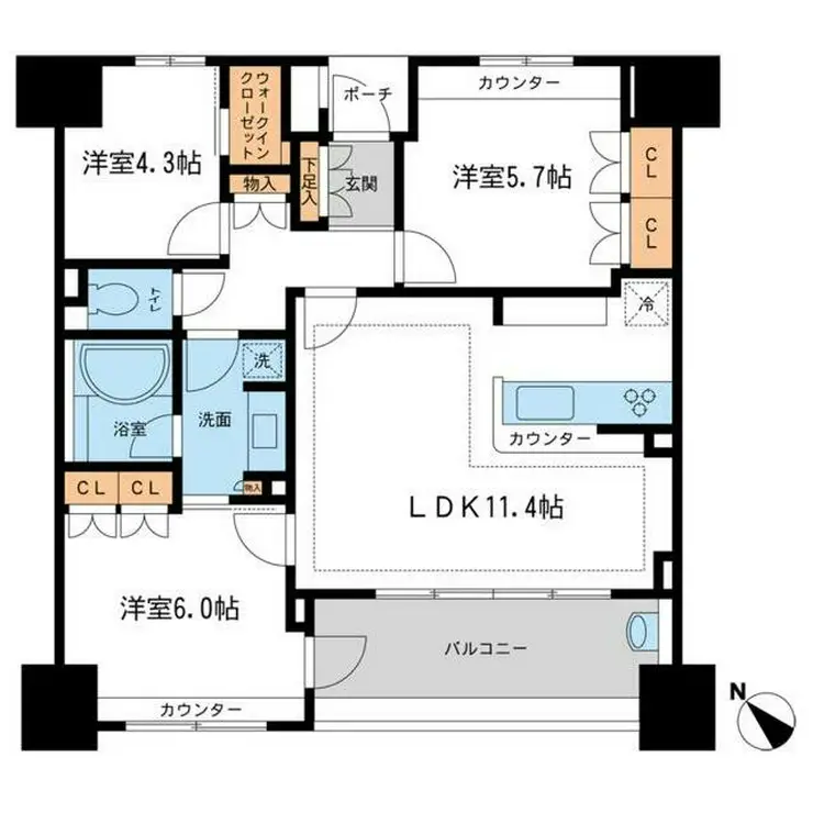 KDXレジデンス町田 10階階 間取り