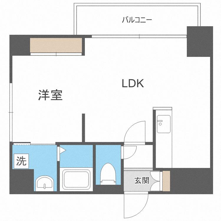 SEIRA南郷7(1LDK/4階)の間取り写真