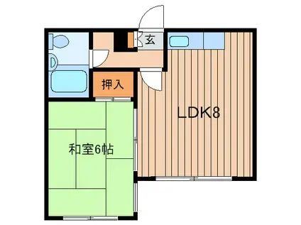 さいちハイツ(1LDK/3階)の間取り写真