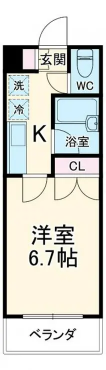 ミッドフィールド武蔵中原 1階階 間取り